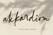akkardion handwritten font, a Script Font by Quothron (Thumbnail 1 of 10)