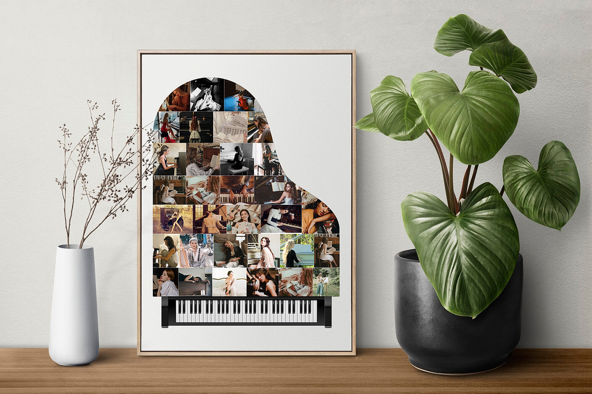 Piano photo collage,Musician shape, a Poster Template by AIW SOLUTIONS (Photo 1 of 8)