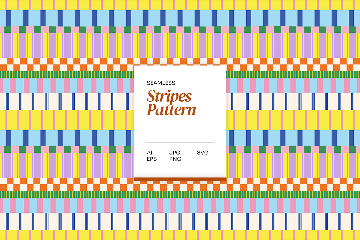 Colorful Stripes Pattern, a Pattern Graphic by Neermana (Photo 1 of 5)