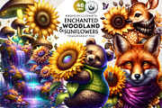 Enchanted Woodland & Sunflowers Set, a Seasonal Illustration by ThatsDesignArt (Thumbnail 1 of 10)