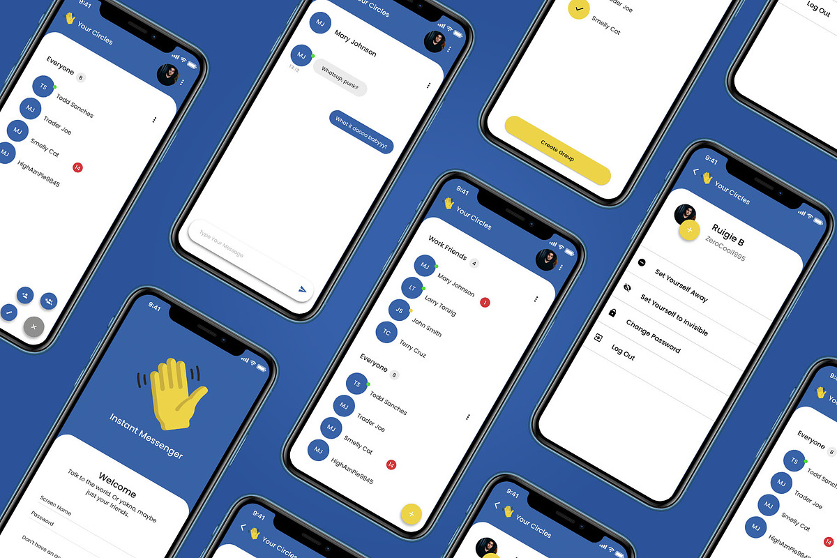 Wave - Instant Messaging/Chat UI Kit, an UI Kit Template by Eleven12 (Photo 2 of 2)