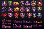 Cute halloween clipart set, a Graphic by JuliaStarArt-FantasyHome (Thumbnail 2 of 9)