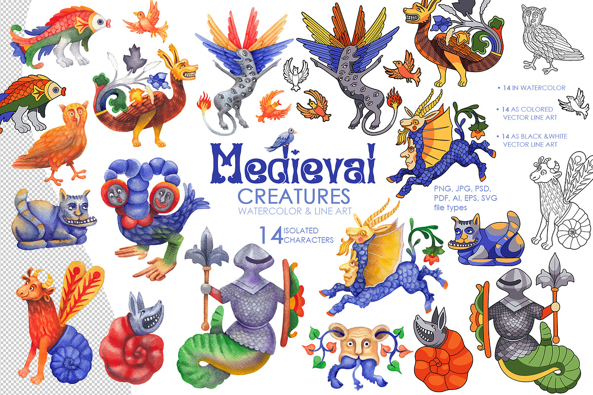 Medieval watercolor collection, a Person Illustration by Ekaterina Glazkova (Photo 7 of 15)