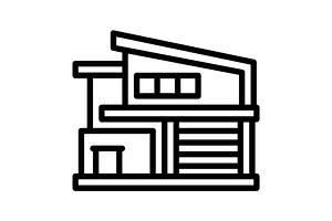 Modern building black icon, an Outline Icon by Creative priyanka