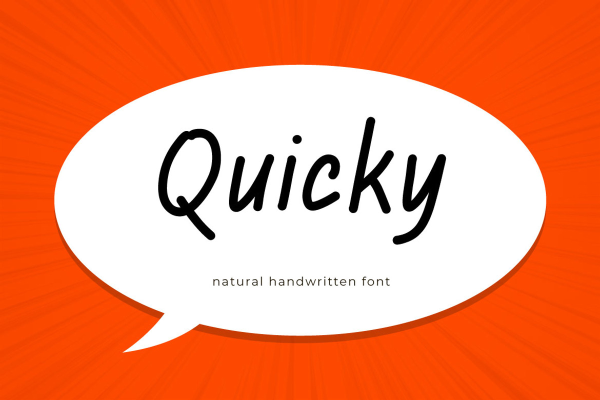 Quicky - Modern Sans Serif Font, a Sans Serif Font by Mightyfire (Photo 1 of 4)