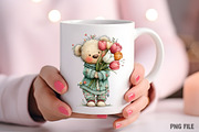 Whimsical Spring Teddy Bear Clipart, an Illustration by Craft Nest (Thumbnail 8 of 11)