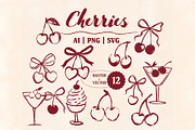 Whimsical Berry Fruit Bundle SVG PNG, a Food Illustration by Marie T (Thumbnail 2 of 36)