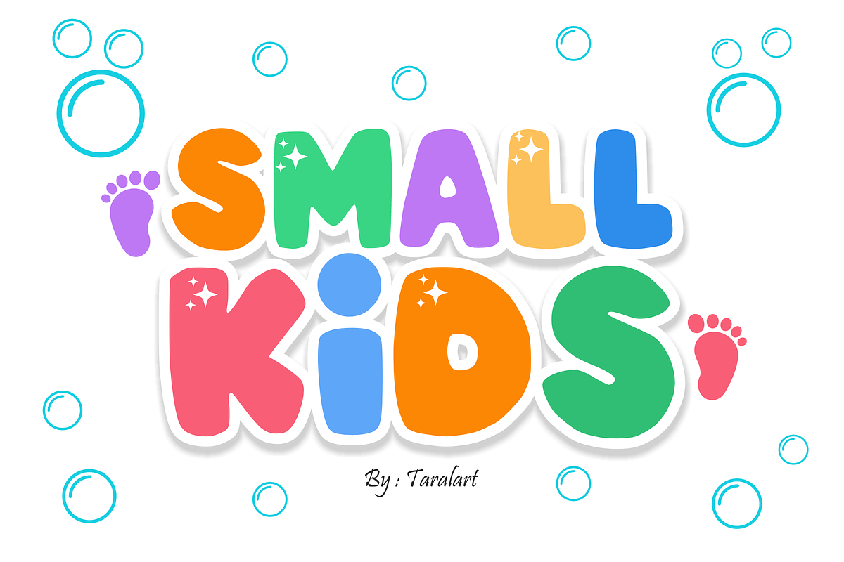 Small Kids - Playful Kids Font, a Sans Serif Font by KiddoGlyphs Studio (Photo 1 of 5)