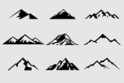 Mountain Shapes For Logos Vol 1, a Shape Add-On by LovePowerDesigns (Thumbnail 1 of 3)