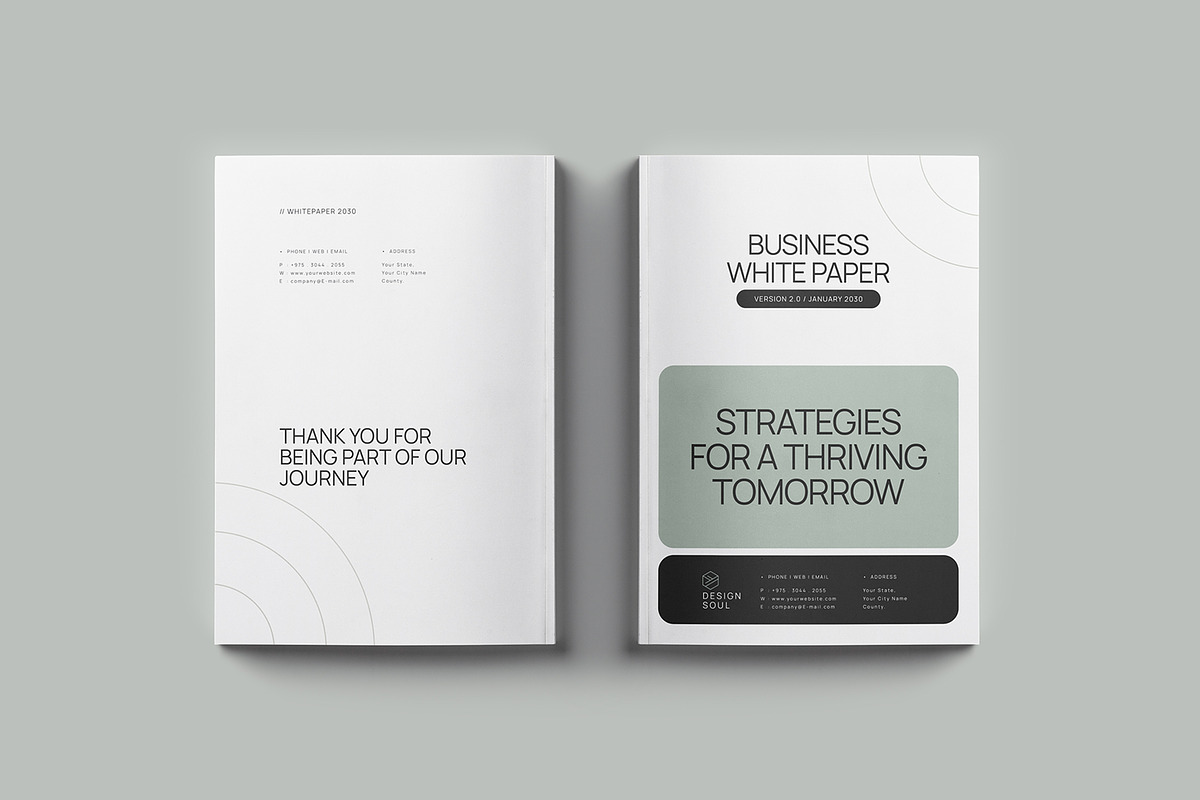 Modern White Paper Template, a Brochure Template by Designsoul14 (Photo 17 of 17)