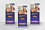 Smartphone Repair Roll Up Banner, a Print Template by Annora Studio (Thumbnail 1 of 5)
