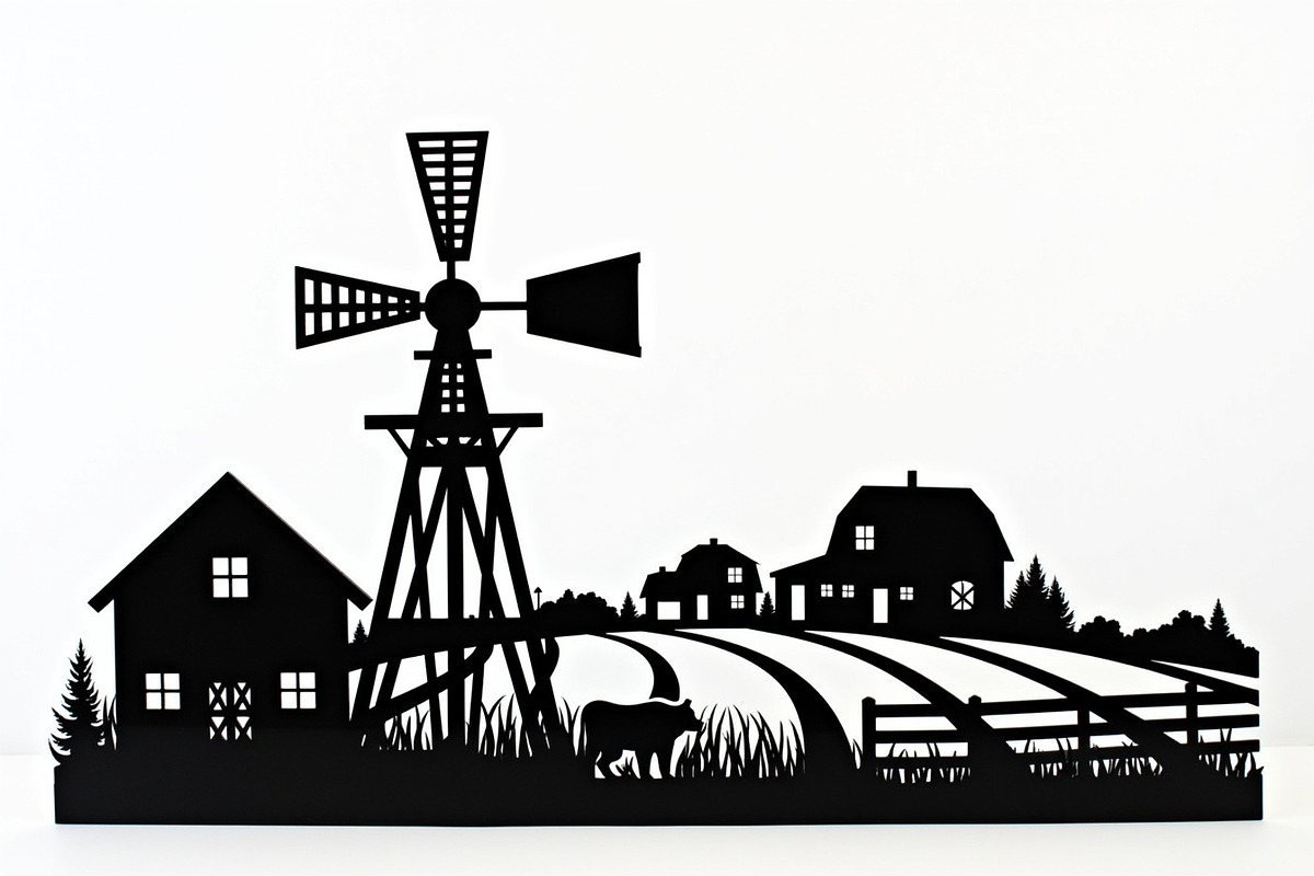 Dutch Windmill Field Set, an Illustration by BIPLOB EXPERT (Photo 9 of 10)