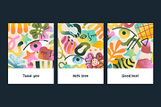 Abstract doodle shapes set, cards, a Decorative Illustration by PaperTrident (Thumbnail 2 of 5)