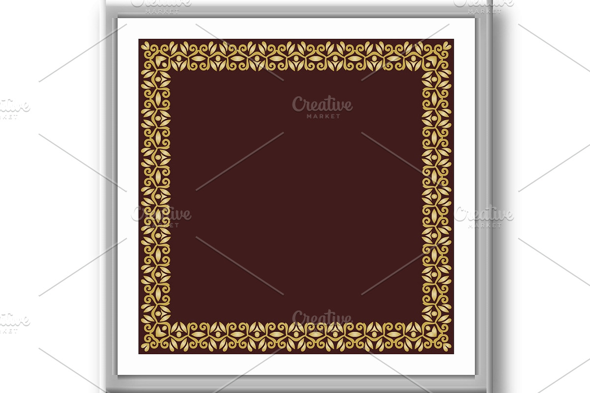 Floral Abstract Square Vector Frame, a Pattern Graphic by FineArtStudio (Photo 2 of 3)