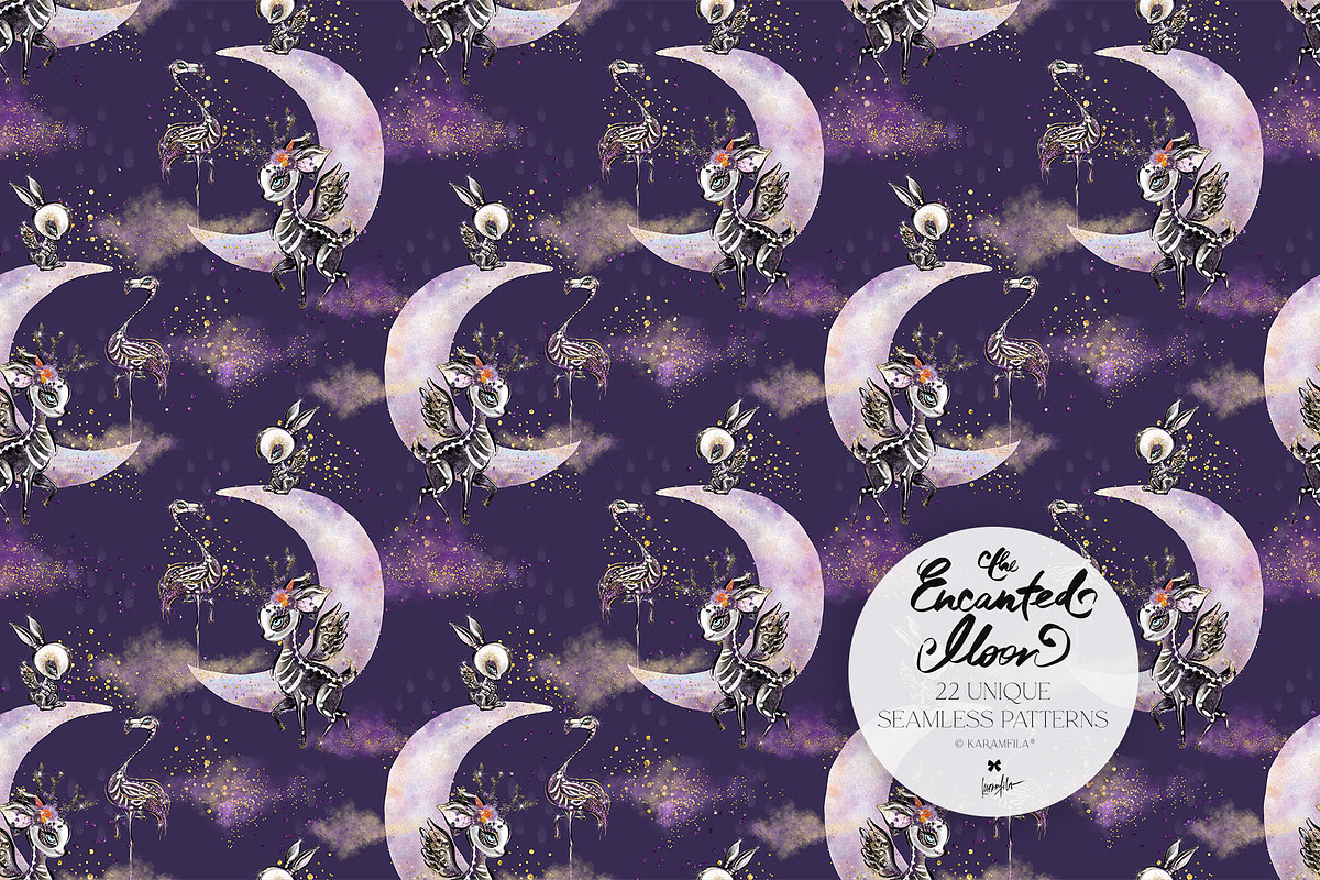 Halloween Gothic Woodland Patterns, a Pattern Graphic by KaramfilaS (Photo 8 of 28)