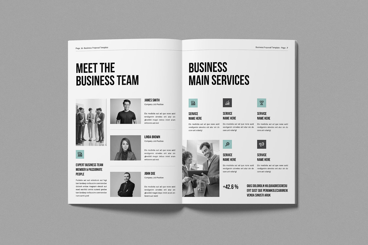 Business Proposal Template, a Brochure Template by Work-Envance (Photo 3 of 7)