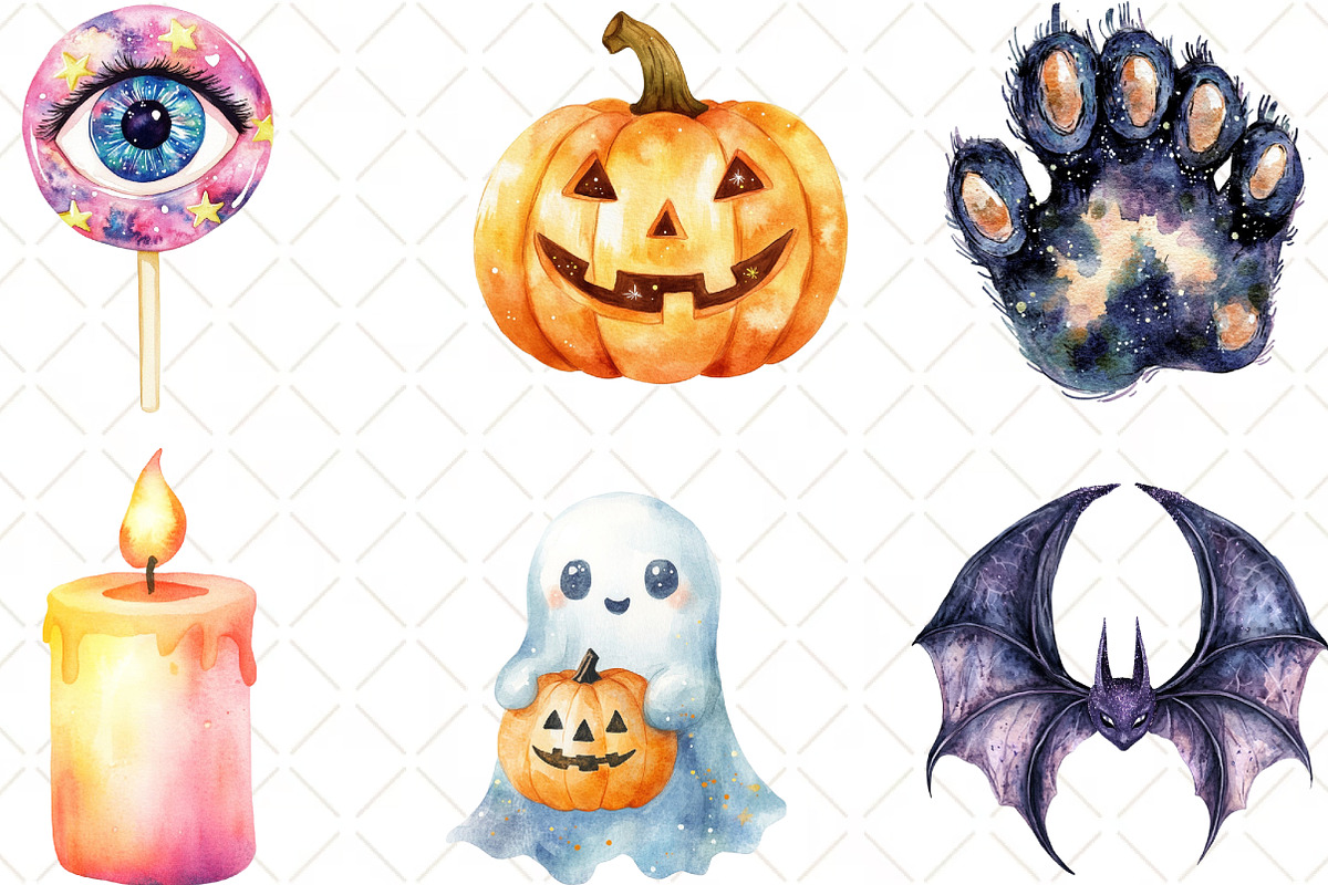 Twinkle Kawaii Halloween Clipart, an Illustration by Black Bird Studio (Photo 4 of 6)