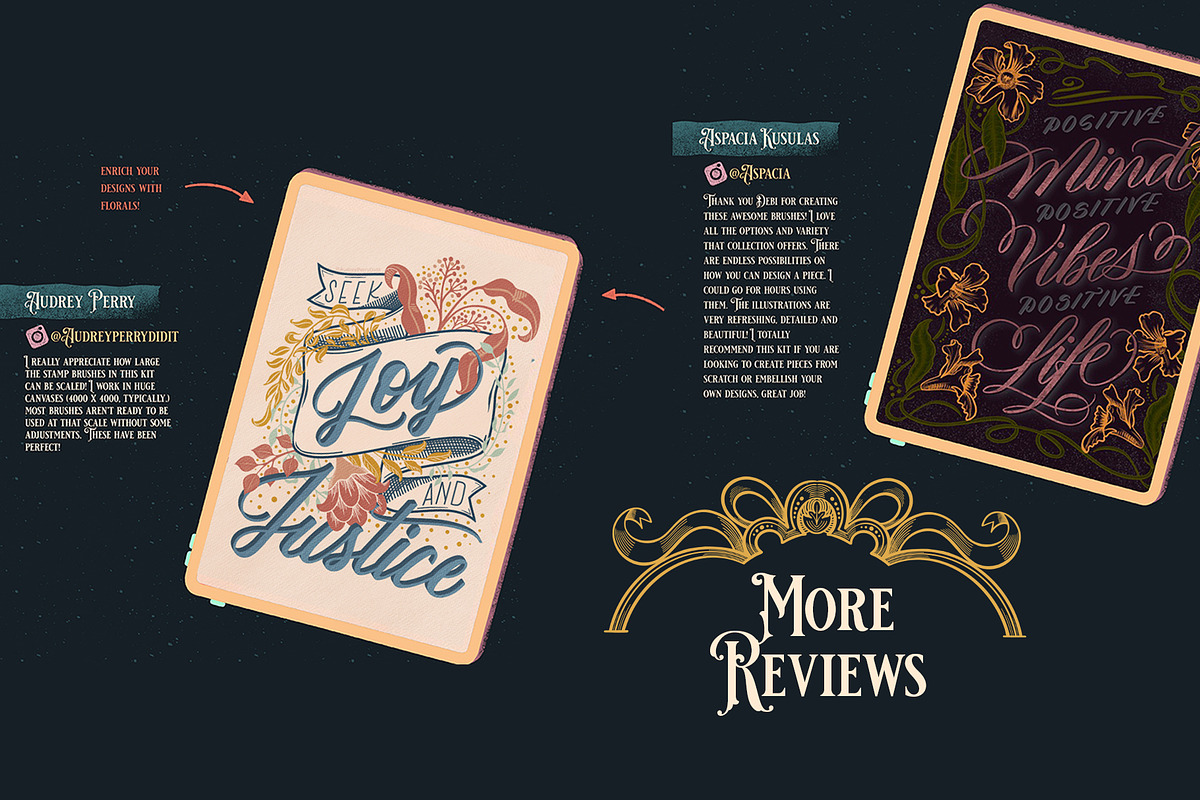 Procreate Design Brush Stamp Kit 2, a Brush Add-On by Debi Sementelli (Photo 22 of 28)