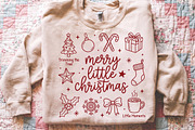Merry Little Christmas PNG,Retro, a Seasonal Illustration by Libby Wishes (Thumbnail 3 of 3)