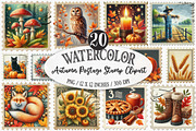 Watercolor Autumn Postage Stamp Clip, an Illustration by Designking (Thumbnail 1 of 5)
