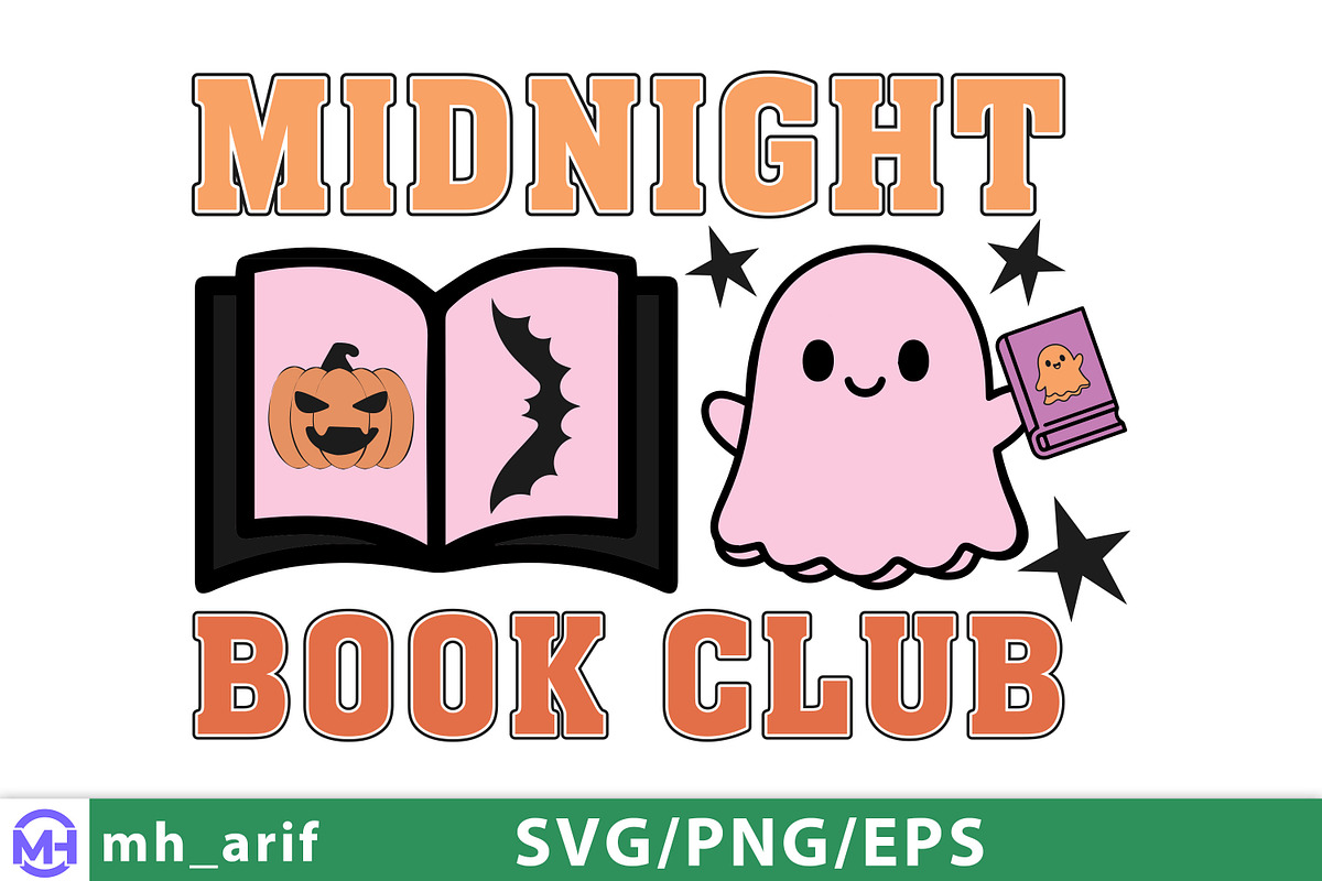 Halloween Book Club PNG SVG, a Graphic by mh_arif (Photo 3 of 4)
