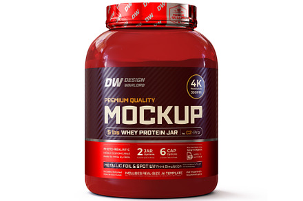 5 lbs Whey Protein Jar Mockup C2-Pro