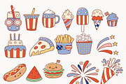 4th of July Clipart, Retro 4th july, a Decorative Illustration by TitaLivingArt (Thumbnail 4 of 9)