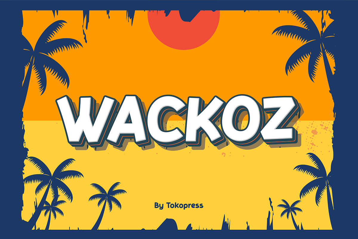 WACKOZ, a Sans Serif Font by TokoPress (Photo 1 of 10)