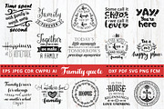 Love Family Quotes. SVG bundle, an Illustration by Zoya Miller (Thumbnail 1 of 14)
