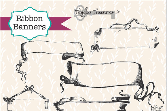 Vintage Ribbon Banners