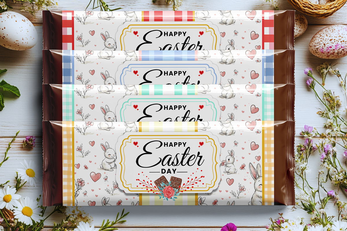 Easter Chocolate Bar Wrapper, a Stationery Template by DaisyByDeise (Photo 2 of 9)