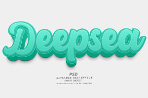 Deepsea 3D Editable Text Effect PSD, a Layer Style Add-On by TrueVector