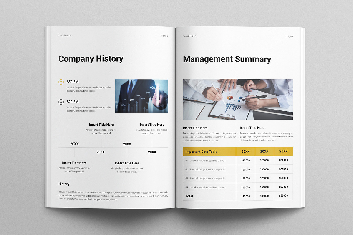 Annual Report Template, a Brochure Template by E-Type (Photo 4 of 7)