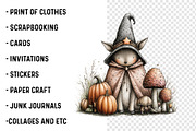 Whimsical Woodland Halloween Clipart, a Transportation Illustration by SinaCreation (Thumbnail 2 of 8)