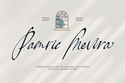 Pamric Mevira Handwritten Ink Font, a Script Font by Letterena Studios Script (Thumbnail 1 of 15)