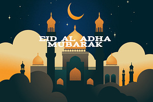 Islamic Greeting Vector Illustration, an Illustration by Decla Studio