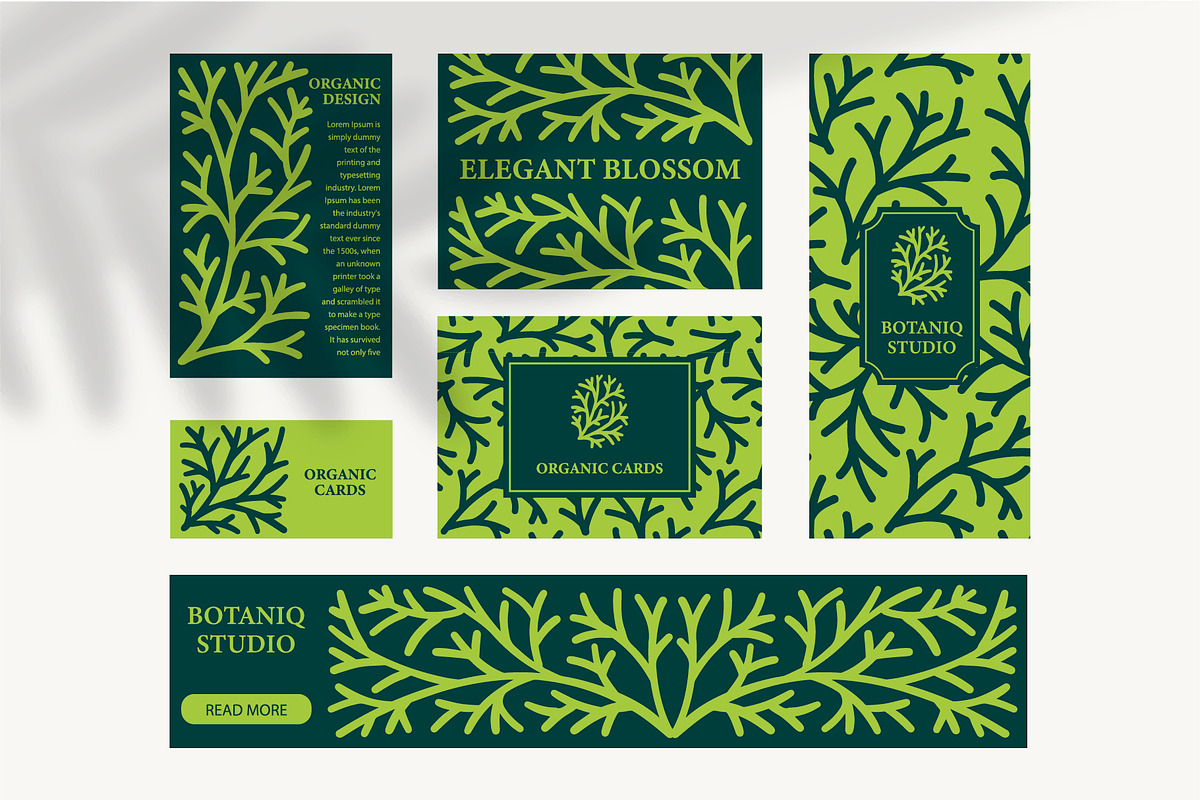 Linocut Conifer Branches Vector Set, a Decorative Illustration by Lettering_Logo (Photo 3 of 13)
