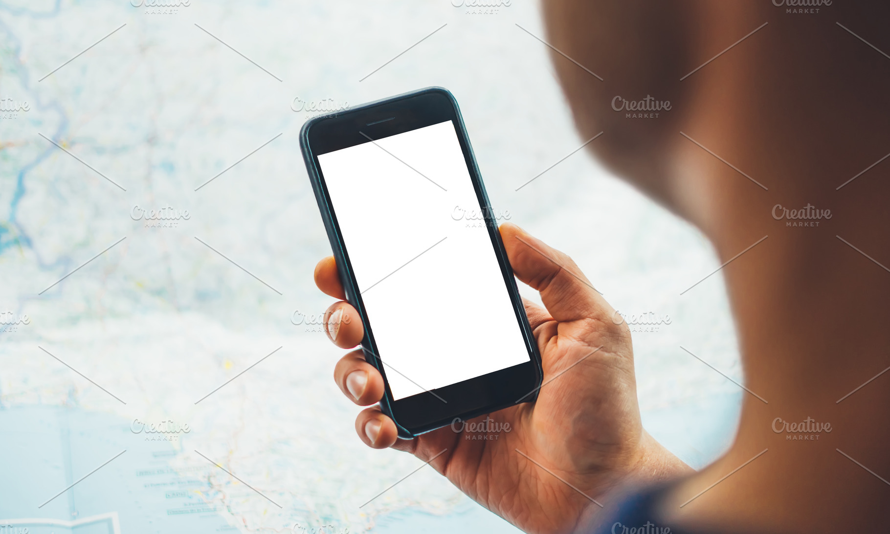 Pave the way with the map containing car, phone, and map, a Technology Photo by A_B_C