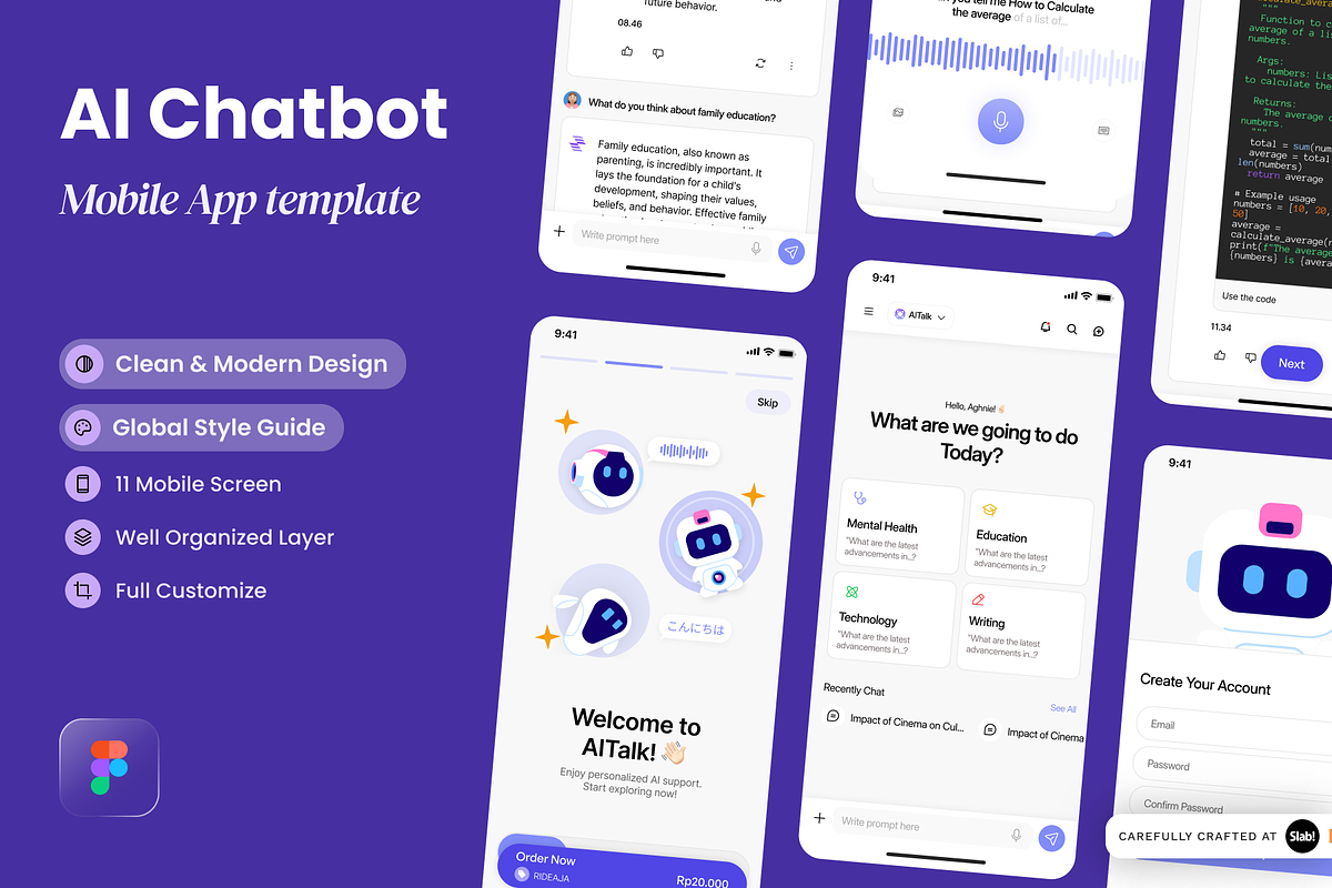 AITalk - Ai Chat Mobile App, an App Template by SLAB! Design (Photo 1 of 4)