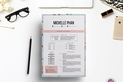 Floral resume template, a Resume Template by Chic templates (Thumbnail 4 of 4)