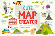 Cute MAP Creator NEW DIY, an Object Graphic by Rimma (Thumbnail 1 of 8)