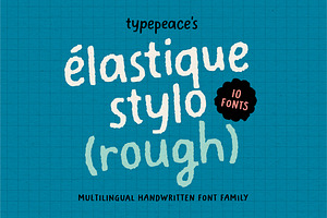 Elastique Stylo Rough - 10 Fonts, a Sans Serif Font by type peace