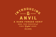Anvil | Hand Forged Serif, a Serif Font by Beveled Design Co. (Thumbnail 2 of 14)