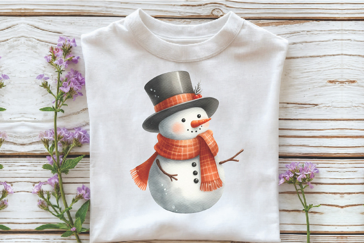 Christmas Snowman Clipart, an Illustration by Libby Wishes (Photo 5 of 8)