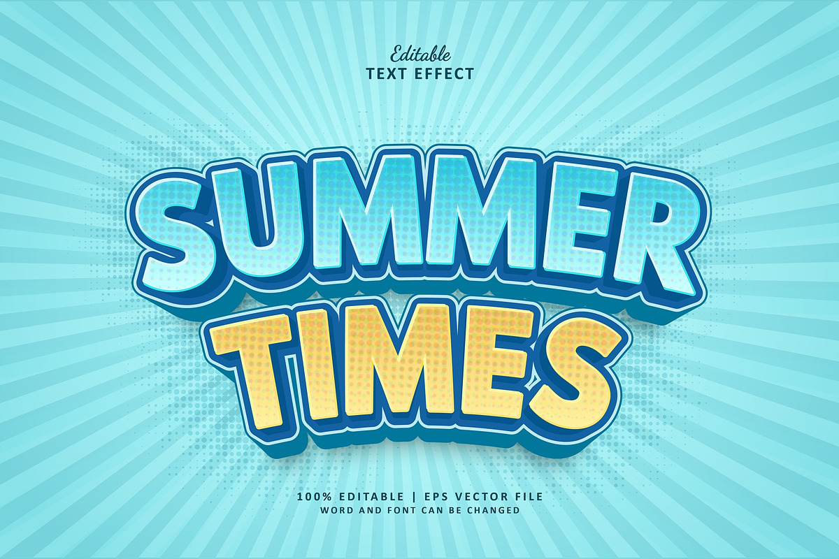 Text Effect Summer Times, a Layer Style Add-On by Navy Graphic (Photo 1 of 2)