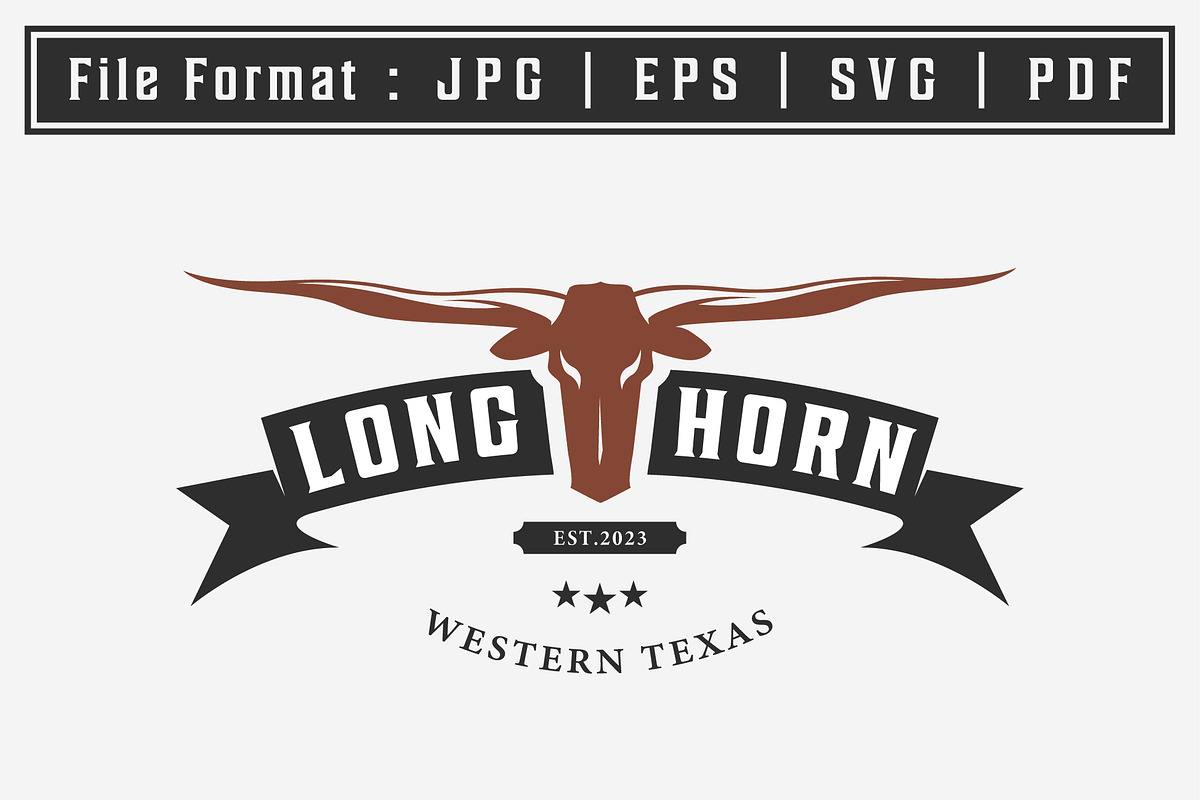 simple longhorn logo icon vector, a Branding & Logo Template by Pyruos ID