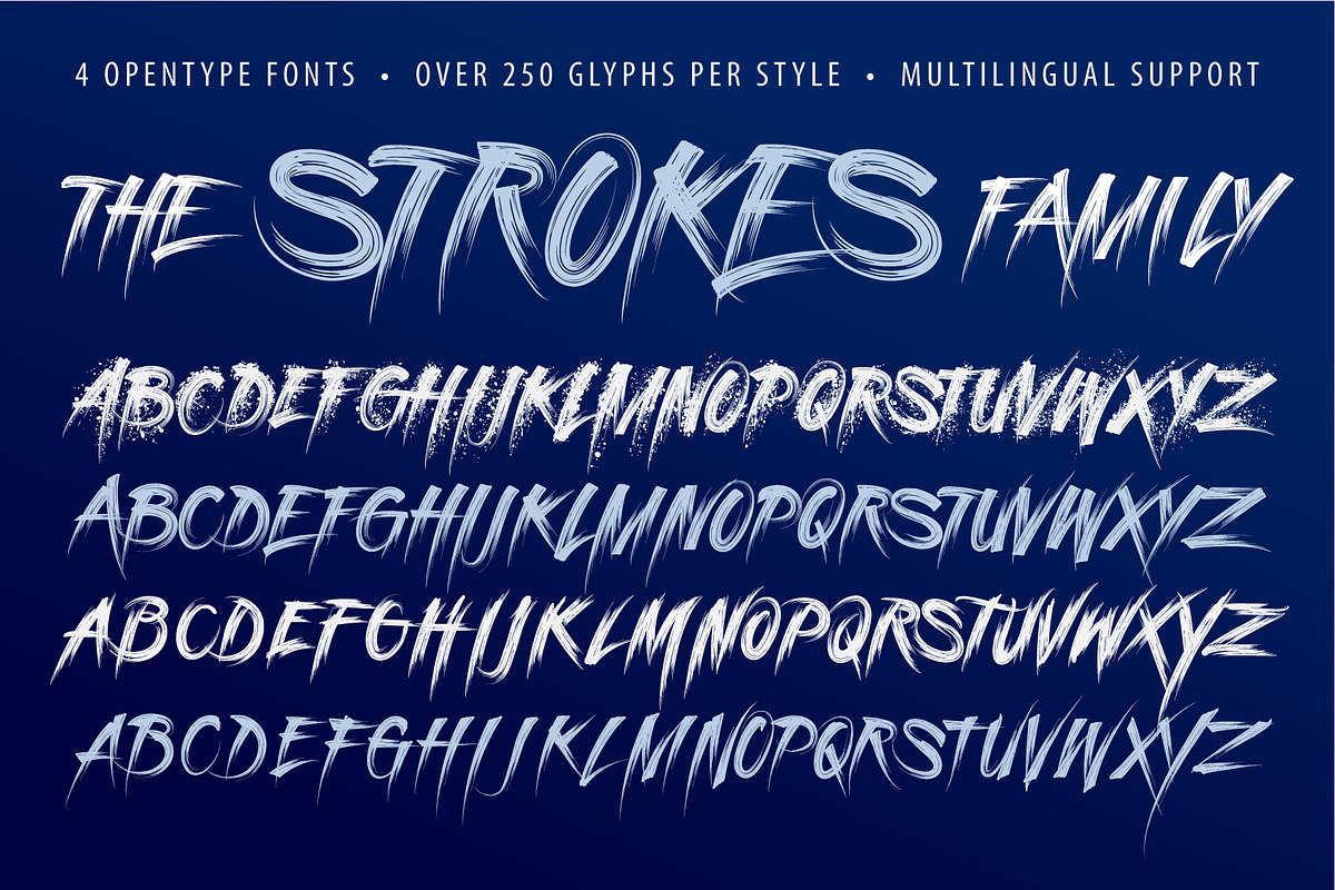 Graffiti Fonts | Strokes Family preview 4