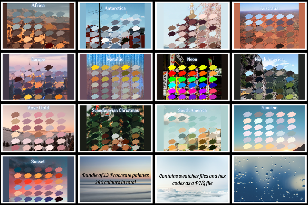 Bundle of Procreate palettes, a Palette Add-On by TNE Designs (Photo 1 of 14)