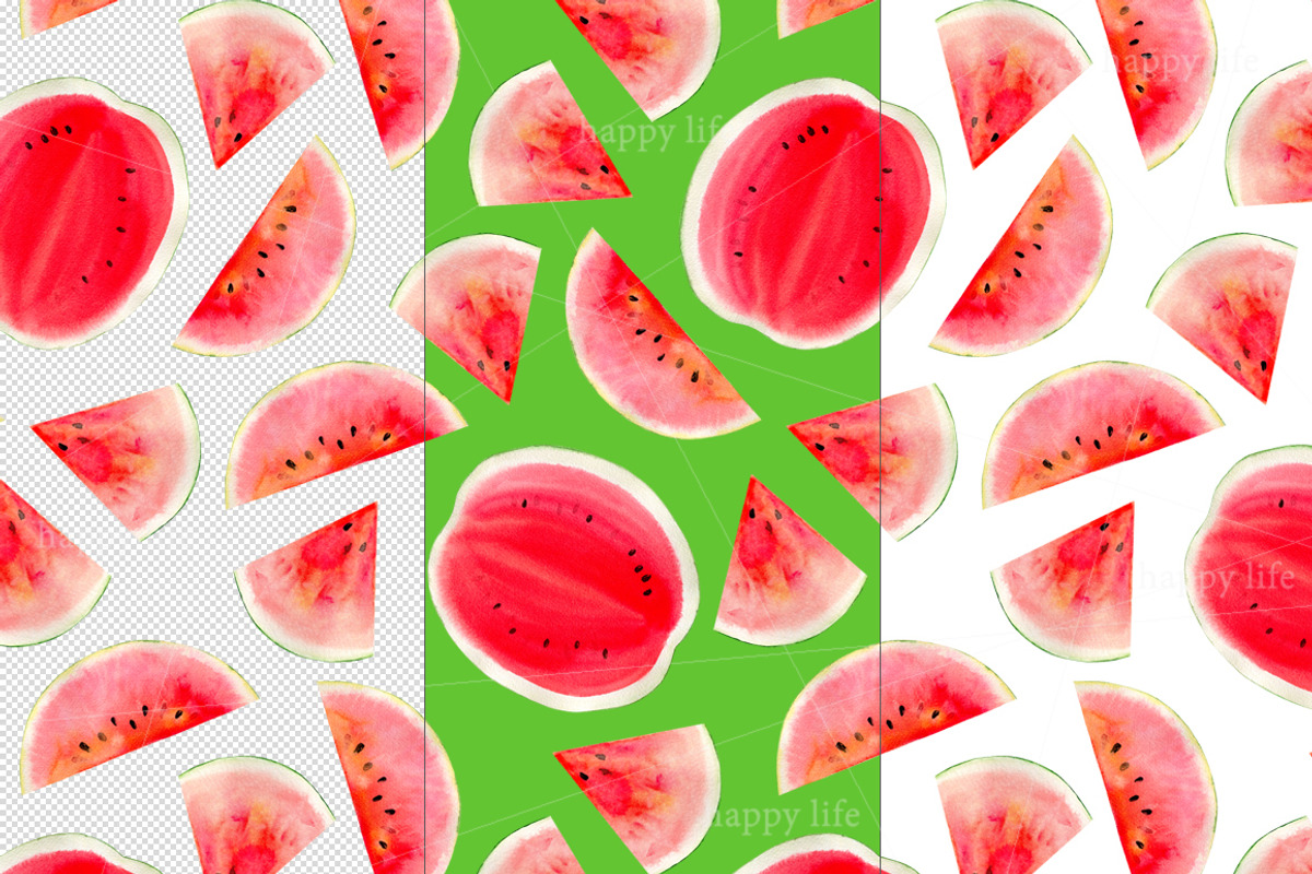 Watermelon watercolor kit, a Food Illustration by Elegantia (Photo 4 of 8)