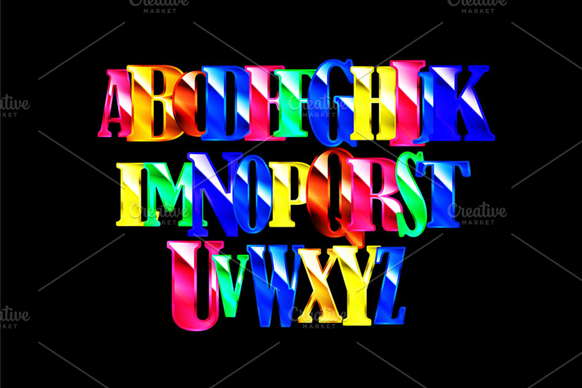 Childish capital letters., a Graphic by Aromeo (Photo 3 of 5)